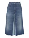 Chloé Chloe Women Patchwork Denim Bermuda Shorts In Blue