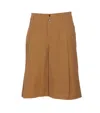 Chloé Shorts Bermuda Wide Leg And High Waist In Cotton