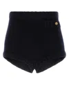 Chloé Chloe Women Navy Blue Wool Blend Shorts In Blue