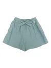 Chloé Linen Shorts In Gray