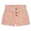 Chloé Baby Cotton Velvet Shorts In Pink