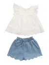 Chloé Shorts+shirt In White
