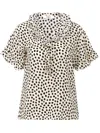 Chloé Ruffled-neck Blouse In White