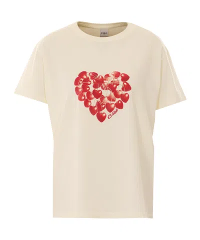 Chloé Short-sleeved T-shirt In Neutral