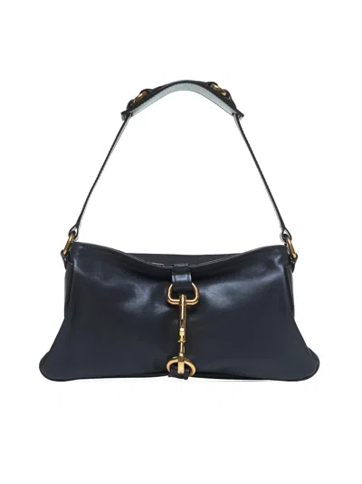 Chloé Leather Shoulder Bag Gold Hardware In Blue