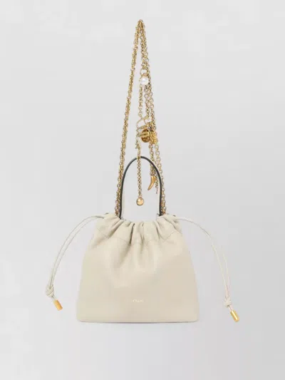 Chloé Shoulder Bag Chain Strap Gold Tone Hardware In Neutral