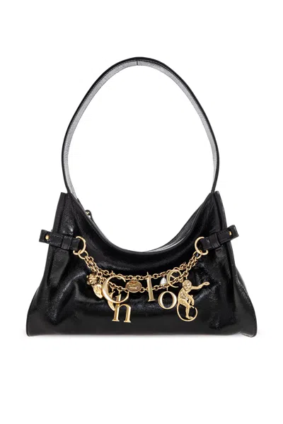 Chloé Shoulder Bag Charms In Black