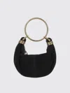Chloé Mini Bracelet Beaded Suede Hobo Bag In Black