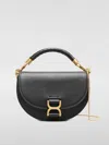 Chloé Black Marcie Bag With Flap And Chain In Black