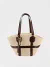 Chloé Kerala 25 Raffia Shoulder Bag In Brown