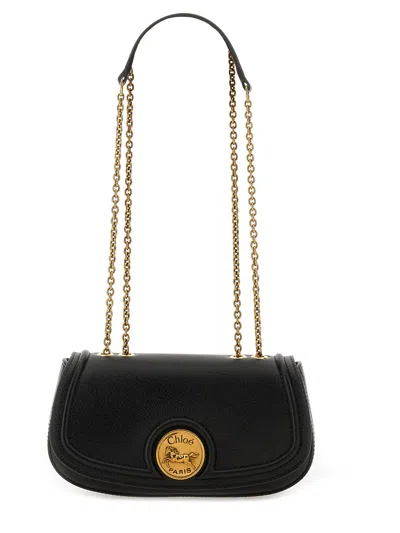 Chloé Shoulder Bag "horse Medal" In Black