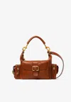 Chloé Shoulder Bag In Shiny Leather In Brown