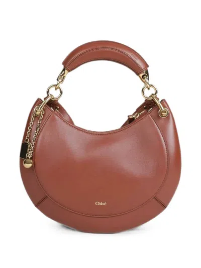 Chloé Shoulder Bag Nappa Lambskin " Banana" In Brown