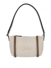 Chloé Chloe Women Sand Canvas Carry Shoulder Bag In Brown
