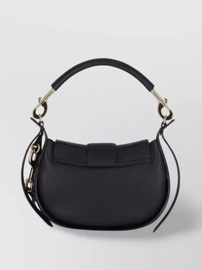 Chloé Shoulder Bag With Adjustable Strap And Top Handle In Black
