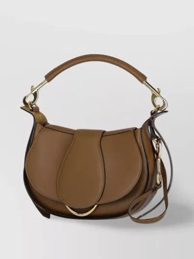 Chloé Shoulder Bag With Adjustable Strap And Top Handle In Brown