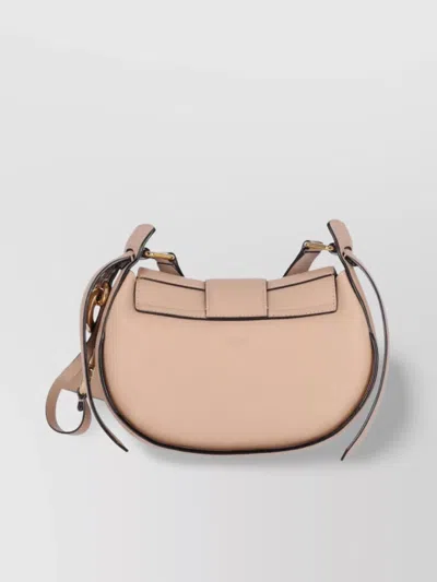 Chloé Shoulder Bag With Adjustable Strap And Top Handle In Neutrals