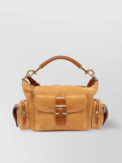 Chloé Shoulder Bag With Front Pocket And Side Pockets