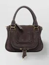 Chloé Marcie Small Leather-trimmed Suede Shoulder Bag