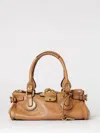 Chloé Paddington Brown Handbag With Two Top Handles And Padlock On The Front In Leather Woman In Brown