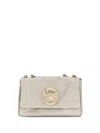 Chloé Leather Chain Strap Shoulder Bag In Gray