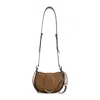 Chloé Ride Leather Shoulder Bag In Beige