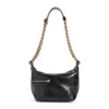 Chloé Sac Porté Épaule Camera Chain En Cuir Brillant Femme Noir Taille Onesize 100% Bubalus Bubalis, Farme In Black
