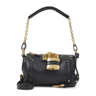 Chloé Black Leather Small Paddington Shoulder Bag