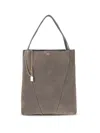 Chloé Spin Suede Tote Bag In Gray