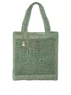 Chloé Chloe Women Green Raffia Estate Banana Shopping Bag