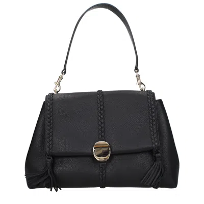 Chloé Shoulder Bags Penelope Women Leather Black