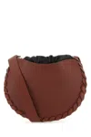 Chloé Small Mate Crossbody Bag With Curved Silhouette And Braided Detailing In Red