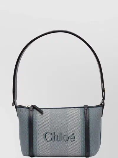 Chloé Shoulder Bags With Adjustable Strap And Contrast Stitching In Blue