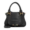 Chloé Medium Marcie Calfskin Leather Satchel In Black