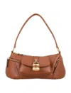 Chloé The 99 Shoulder Bag In Shiny Grained Calfskin In Clay Brown