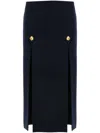 Chloé Side-slits Midi Skirt In Blue