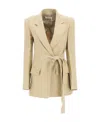 Chloé Side-tie Single-breasted Jacket In Nude