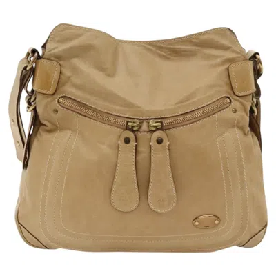 Pre-owned Chloé Signature Beige Leather Shoulder Bag ()
