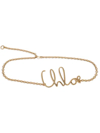 Chloé Signature Chain Belt In Gold