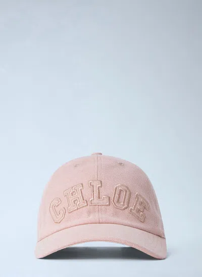 Chloé Signature Denim Cap In Pattern