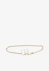 Chloé Iconic Logo Lettering Chain Belt In Gold