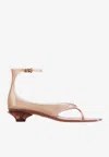 Chloé Jelly Brown Sandals With Logo Imprinted On The Side And Ankle Buckle Closure In Tpu Woman In Neutral