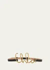 Chloé Iconic Leather Belt Gold-tone Hardware In Black