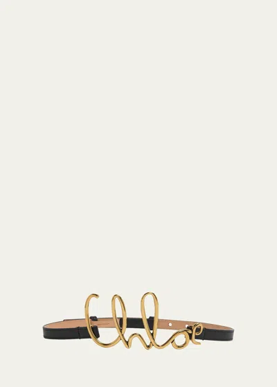 CHLOÉ SIGNATURE LEATHER BELT