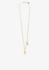 Chloé Signature Prism Necklace In Brass In Gold