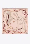 CHLOÉ SIGNATURE SILK SQUARE SCARF