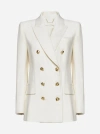 CHLOÉ SILK AND WOOL DOUBLE-BREASTED BLAZER