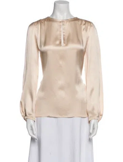 Pre-owned Chloé Silk Bateau Neckline Blouse In Pink