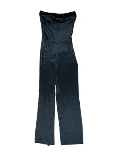 Pre-owned Chloé Silk Bateau Neckline Jumpsuit W/ Tags In Blue