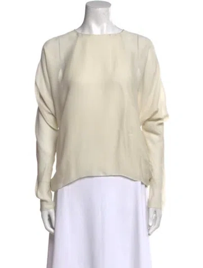 Pre-owned Chloé Silk Bateau Neckline Sweatshirt In Neutral